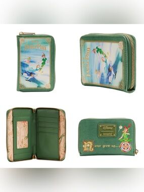 NWOT Loungefly Disney Peter Pan Book Zip Around Wallet